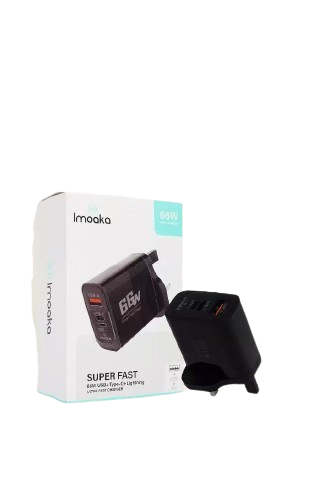 Imoaka 66W  Adapter (66W USB+Type-C+Lightning)